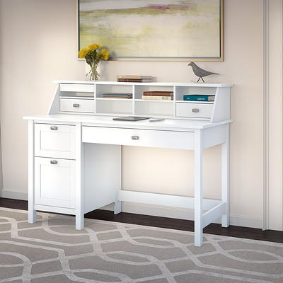 GRACIOUS LIVING Clear Mini 3 Drawer Desk and Office Organizer with White  Finish 92012-4C - The Home Depot