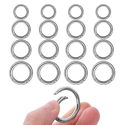 20PCS key ring clips Round Snap Carabiner Round Metal Rings Carabiner Snap