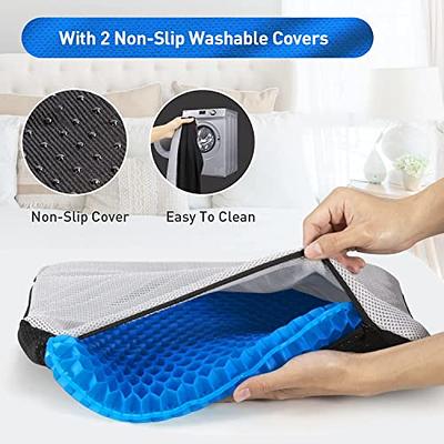 Gel Seat Cushion, Cooling seat Cushion Thick Big Breathable Honeycomb  Design, Double Layer Egg Gel Cushion for Pain Relief, Seat Cushion for The