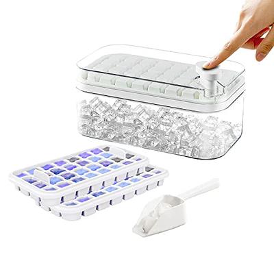 Lamesa Round Ice Cube Trays for Freezer with Cover & Bin, 3 Packs