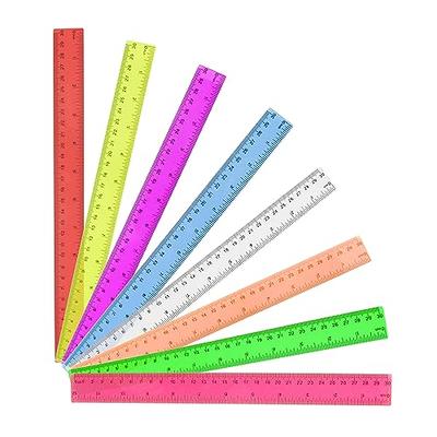 Blue Summit Supplies 30 Plastic Rulers, Bulk Shatterproof 12 Inch Ruler for  School, Home, or Office, Clear Plastic Rulers, Assorted Colors, 30 Pack