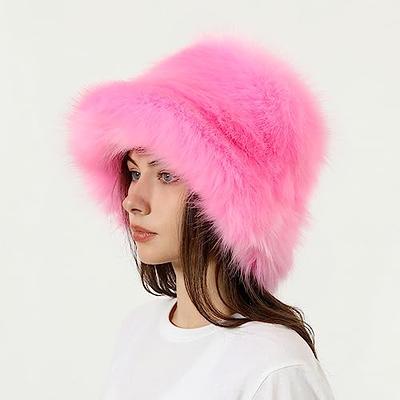 Imitation Fur Fisherman Hat, Faux Fur Bucket Hats Women