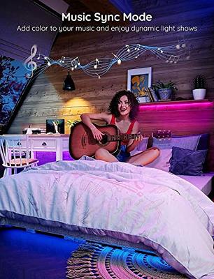 Govee Smart LED Strip Lights, 65.6ft WiFi LED Strip Lighting, Work with  Alexa and Google Home, DIY Mode and Music Sync RGB LED Lights for Bedroom