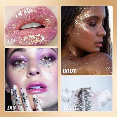 Chunky Glitter Face Painting / Glittery Eye Makeup- Vivid Glitter - Gold  Dust 