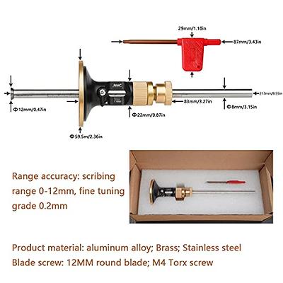 Wheel Marking Gauge Woodworking Marking Scriber Kit Wood Scribe Tool, Solid  Metal Bar Wood Scribe