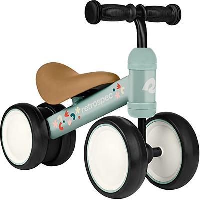 Retrospec Cricket Baby Walker Balance Bike with 4 Wheels for Ages