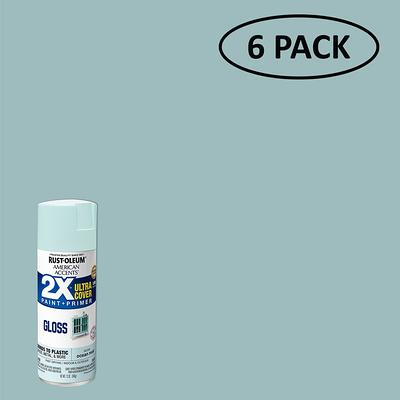 Ocean Mist Rust-Oleum American Accents 2x Ultra Cover Gloss Spray Paint, 6 Pack