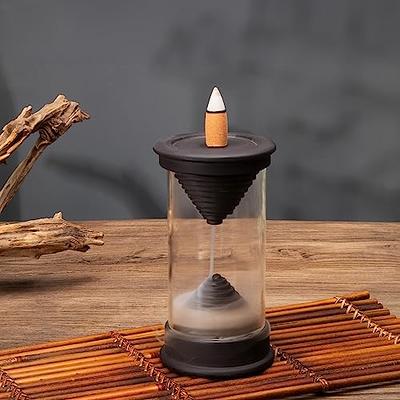 REAWOW Hourglass Backflow Incense Burner Waterfall Incense Holder Free with 15  Backflow Incense Cones Smoke Fountain for Home Office Decor Eliminate Odors  and Purify Air - Yahoo Shopping