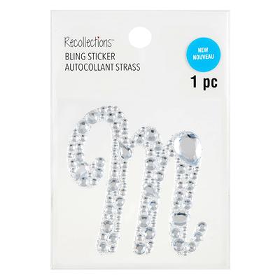 Bling Alphabet Letter Sticker by Recollections™, Alphabet M