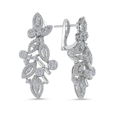 Buy Bridal Jewelry SET, Silver Wedding Necklace Earring Set, Bridal  Earrings Drop, Crystal Leaf Necklace and Earrings, Teardrop Earrings,vanessa  Online in India - Etsy