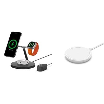 Belkin MagSafe 3-in-1 Wireless Charging Stand - 2ND GEN w/ 33% Faster for  Apple Watch & Quick Charge Wireless Charging Pad - 15W Qi-Certified Charger  Pad - Yahoo Shopping