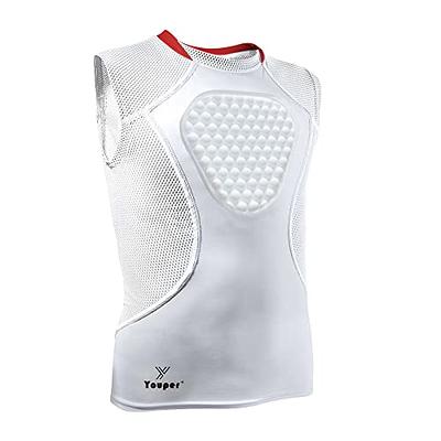 TUOYR Youth Padded Compression Shirt Football Chest Heart Guard