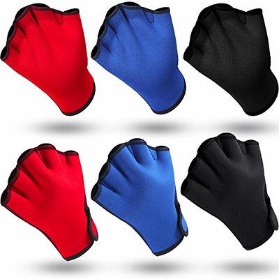 3 Pairs Aquatic Gloves Swimming Training Gloves Large Webbed Swim
