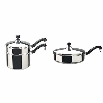 Farberware 3 Quart Saucepan With Double Boiler and Lid R 