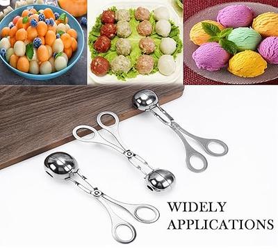 Meat Baller, Non-Stick Stainless Steel Meatball Maker tongs Dough Meatball  Scoop Ice Tongs Cookie Dough Scoop for Kitchen Tools