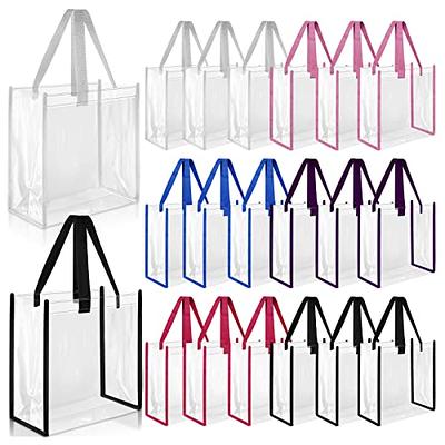 2 Pack Clear Stadium Approved Tote Bags, 12x6x12 Large Transparent Totes  with Zippers, Handles for Concerts, Sporting Events, Music Festivals, Work,  School, Gym