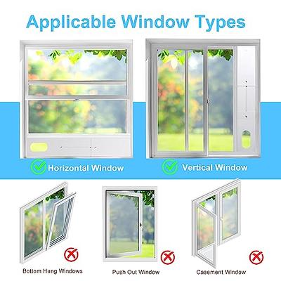 Portable Air Conditioner Window Kit,6 Pcs Adjustable Range 17-93 inch  Vertical/Horizontal Sliding Window/Door Kit Plate for AC Unit, AC Window  Vent