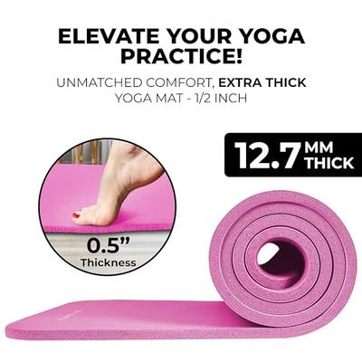 Extra Thick Yoga Mat - 0.5-inch-thick Non-slip Foam Workout Mat