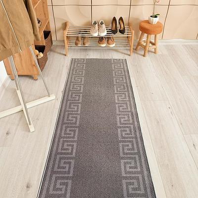 Sweet Home Stores Ribbed Waterproof Non-Slip Rubberback Runner Rug