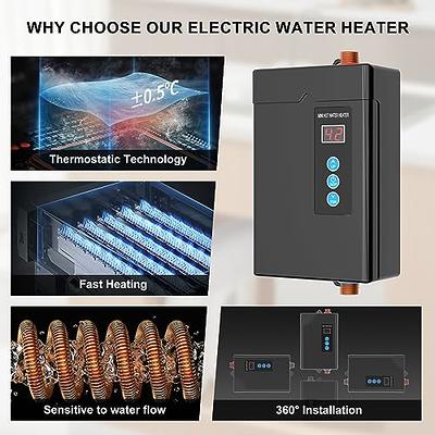 Instantaneous Tankless Water Heater, Small mini 110V with remote control  operation,Constant Temperature Heating for Kitchen and Bathroom, LCD Touch