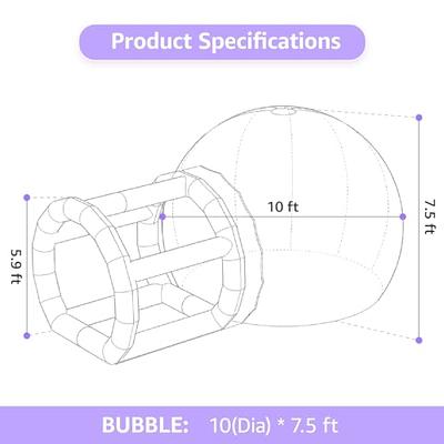 Inflatable Bubble Balloons House Kids Party Balloons Fun House 10ft  Inflatable Crystal Igloo Clear Dome Balloon Bubble Tent for Party Wedding,  USA Warehouse Delivery - Yahoo Shopping