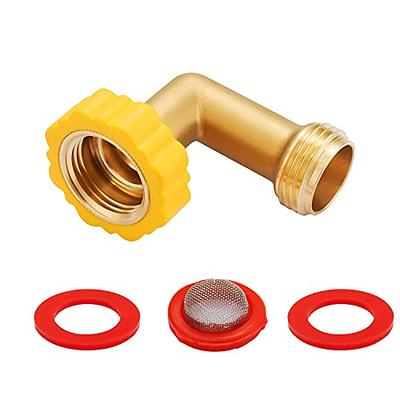 Minimprover Lead-Free Brass 90 Degree Hose Saver Hose Elbow Fitting Quick  Swivel Connect Adapter Thread Size 3/4 Connectors - Yahoo Shopping