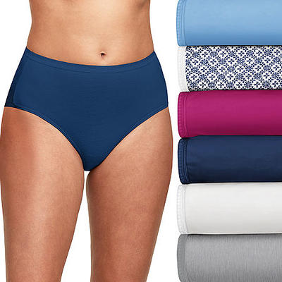 Hanes Ultimate Cool Comfort Cotton Ultra Soft 6 Pack Average + Full Figure  Cooling Brief Panty 40h6cc, 9, Blue - Yahoo Shopping