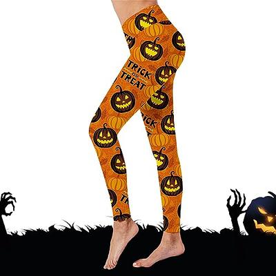 Workout Leggings for Women Plus Size Pumpkin Printed Butt Lifting