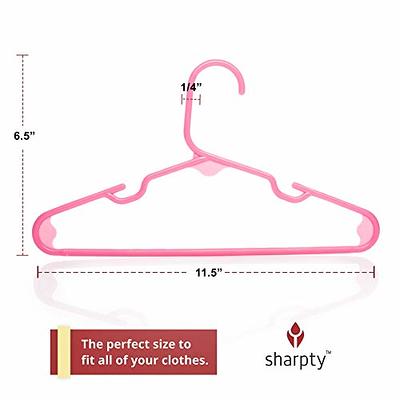 Sharpty Plastic Clothing Notched Hangers (20 Pack)