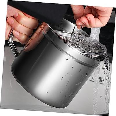 Grease Container With Strainer, 3l Stainless Steel Cooking Oil