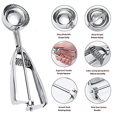 3 Size Stainless Steel Ice Cream Scoop Spoon Spring Handle Cookie Scoop  Kitchen