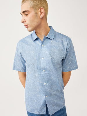 Free Assembly Men's Short Sleeve Camp Shirt 