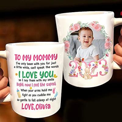 Personalized First Mother's Day Gift For New Mom, Photo Custom Baby Mug,  New Mom