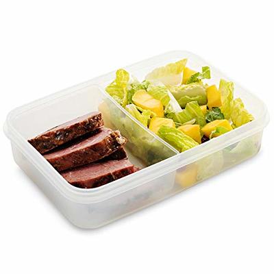 1 & 2 & 3 Compartment Glass Meal Prep Food Storage Containers with Lids, BENTO BOXES, PORTION CONTROL CONTAINERS, LUNCH CONTAINER