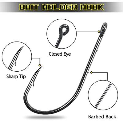 110Pcs Live Bait Circle Hooks High Carbon Steel Hooks Sharp Strong