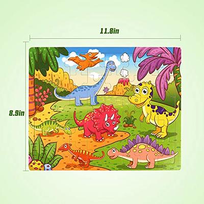 Wooden Jigsaw Puzzles Set for Kids Age 3-5 Year Old 24 Piece Animals