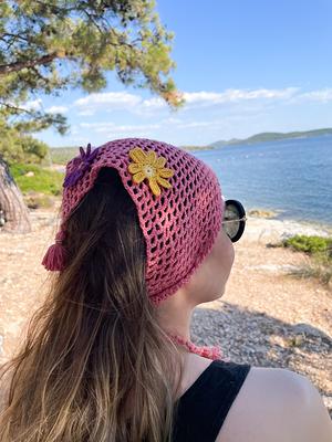 Silk Hippie Boho Bandana Unique Square Head Scarf Bohemian 