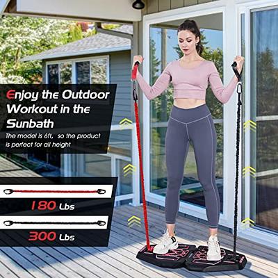 HOTWAVE Portable Exercise Equipment with 16 Gym Accessories.20 in 1 Push Up  Board Fitness,Resistance Bands with Ab Roller Wheel,Full Body Workout at