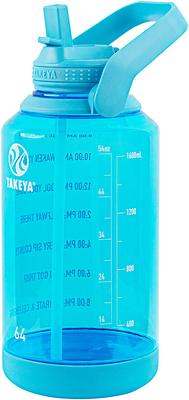 Takeya 64oz Actives Insulated Stainless Steel Water Bottle with Straw Lid  and Extra Large Carry Handle - Teal Green