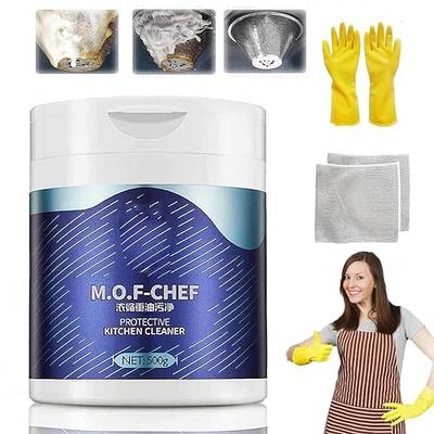  BOBOROI Mof Chef Cleaner Powder, Heavy Duty Degreaser Cleaner,  Easy Off Heavy Duty Degreaser Cleaner, M.O.F-CHEF Protective Kitchen  Cleaner Powder, Heavy Kitchen Duty Degreaser (1 bucket) : Health & Household