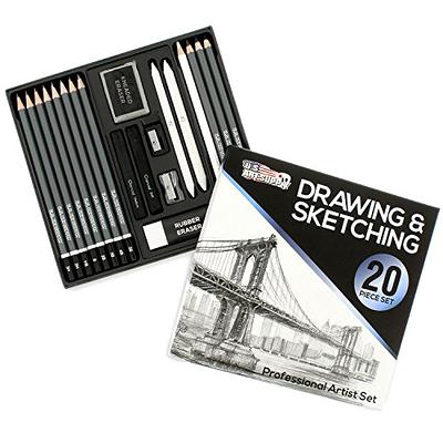  Norberg & Linden Drawing Set - Sketching and Charcoal Pencils  - 100 Page Drawing Pad, Kneaded Eraser. Art Kit and Supplies for Kids, Teens  and Adults : Arts, Crafts & Sewing