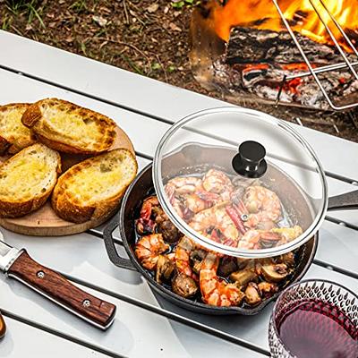 Bruntmor 3-in-1 Pre-Seasoned Cast Iron Round Deep Roasting Pan with Reversible Grill Griddle Lid, Non-Stick Open Fire Camping Kitchen Coo