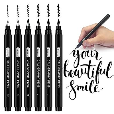  Brusarth Calligraphy Pens, Calligraphy Pens For  Writing,Brush Pens Calligraphy Set For Beginners, Hand Lettering Pens, 4  Size