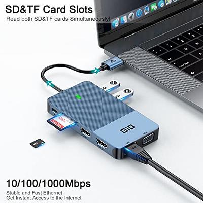 USB Docking Station Giq USB C hub USB 3.0 to Dual HDMI VGA Adapter Triple  Displa