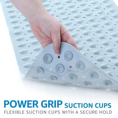 SlipX Solutions Power Grip Extra Long Bath Tub & Shower Mat 39x16, Wet  Floor Non-Slip for Elderly & Kids Bathroom, 30% Longer Bathtub Mats, 200