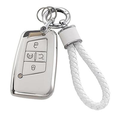 EKALA for Volkswagen Key Fob Cover with Keychain Lanyard, 4 Buttons Soft  TPU Keys Shells Girly White Key Fob Cover Compatible with Volkswagen Tiguan  Atlas Passat Jetta Golf Alltrack(Vl-w) - Yahoo Shopping