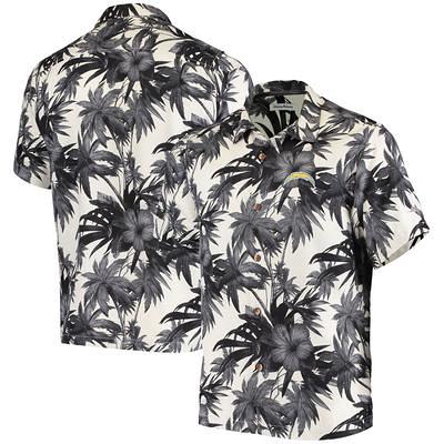 Men's Tommy Bahama Royal New York Giants Sport Harbor Island Hibiscus Camp  Button-Up Shirt