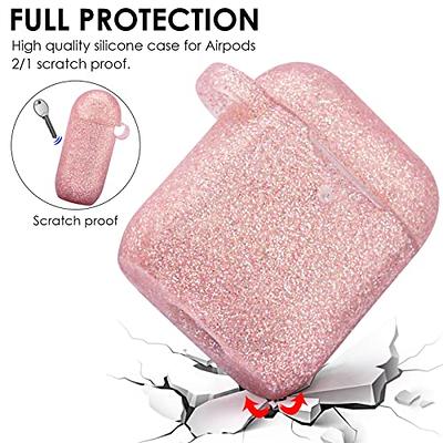 Case for Airpods 2/1, Filoto Cute Apple Airpod 1st/2nd Generation Case  Cover for Women Girls, Silicone Case with Wristlet Bracelet Keychain Credit
