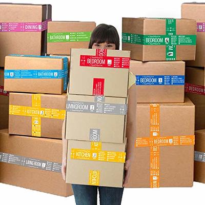 Smart Move Fragile Moving Tape, Home Moving Color Coded Labeling