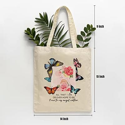 bmuvghi Butterfly Canvas Tote Bag with Zipper Pockets Carnation Flower Cute Tote  Bag Aesthetic Reusable Shopping Grocery Bags Birthday Gifts for Women  Mother Teacher Mother's Day Gift - Yahoo Shopping